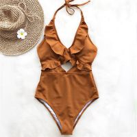 HOT★ชุดว่ายน้ำผู้หญิงชุดว่ายน้ำ Backless ชุดว่ายน้ำ One Piece ชุดว่ายน้ำผู้หญิง Beachwear Monokini Maillot De Bain