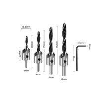 4/7ชิ้นชุดอุปกรณ์ทำมือสว่านเจาะหลายสเปคสว่านงานไม้สามจุดห้าขอบสำหรับงานไม้คว้านรู