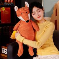 Cartoon Fox Plush Doll Cute Striped Fox Plush Toy Soft Stuffed Animal Soothing Plushies For Kids Gifts Collection