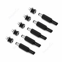 12V 3A 5.5mm 2.1mm Plug Socket DC Connectors DC Power Socket Male Female Jack Screw Nut Panel Mount DC Power Adapter Connector Wires Leads Adapters