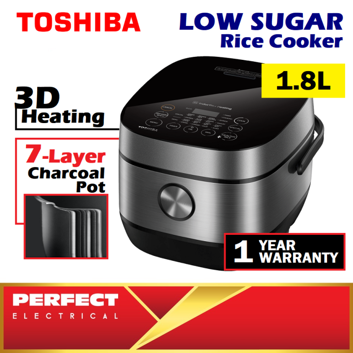 Toshiba 1.8L Healthy Low Sugar IH Digital Rice Cooker RC18ISPMY 1300W