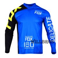 New One Delicate Fox 180 Race Jersey Motocross Motorcycle Long Sleeve Mens Mountain Bicycle Offroad Summer T-shirt