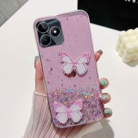 Realme เคสโทรศัพท์ผีเสื้อ2ชิ้นพร้อมส่ง11 Pro + / 11 Pro / C53 / 10 Pro + 5G 4G / C55 / 10T 5G แฟชั่นแวว Realme11 Oppo