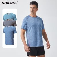 Summer Men Sports T-shirt Leisure Loose Fitness Short Sleeve Gym Top Quick Dry Breathable Running Training Sportwears