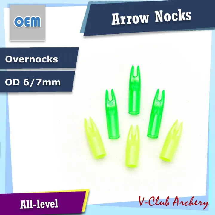V Club Archery GlueOn Arrow Nock For Fiberglass Arrow Shaft OD6mm