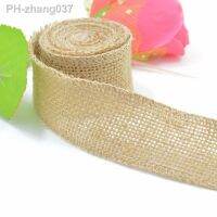 Natural Burlap Ribbon 2 Meters 5cm Jute Roll Cake Topper Decoration Birthday Party Christmas Supplies Vintage Wedding Decor