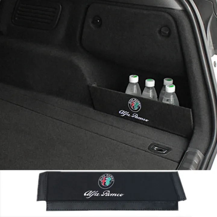 ด้านหลังรถ Trunk Storage Divider Organizer ช่องไม้สำหรับ Alfa Romeo Giulia Svio การปรับแต่ง