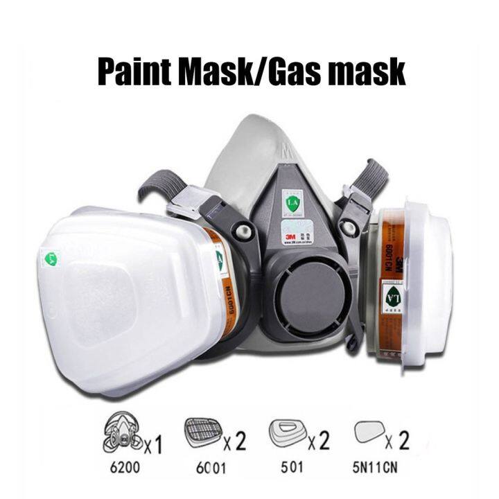 【Ready Stock】6200 Gas Mask Paint Mask Protect Mask Air Respirator ...