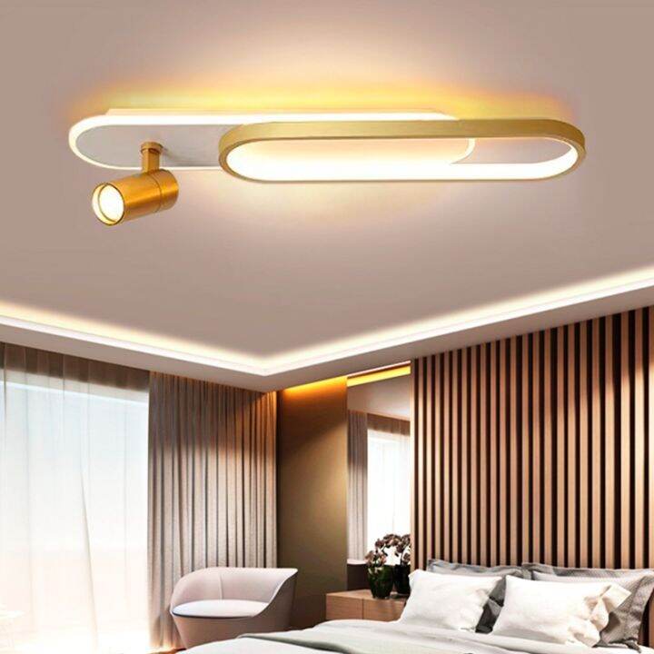 【ENGLighting】 Nordic Long Strip Ceiling Light With Spotlight Bedroom