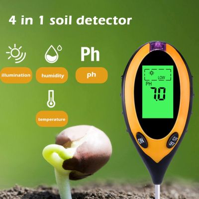 🔥4in1🔥 เครื่องวัดค่าดิน Soil PH meter ความชื้น อุณหภูมิ แสง เครื่องวัดดิน ระบบดิจิตอล Soil Survey Instrument