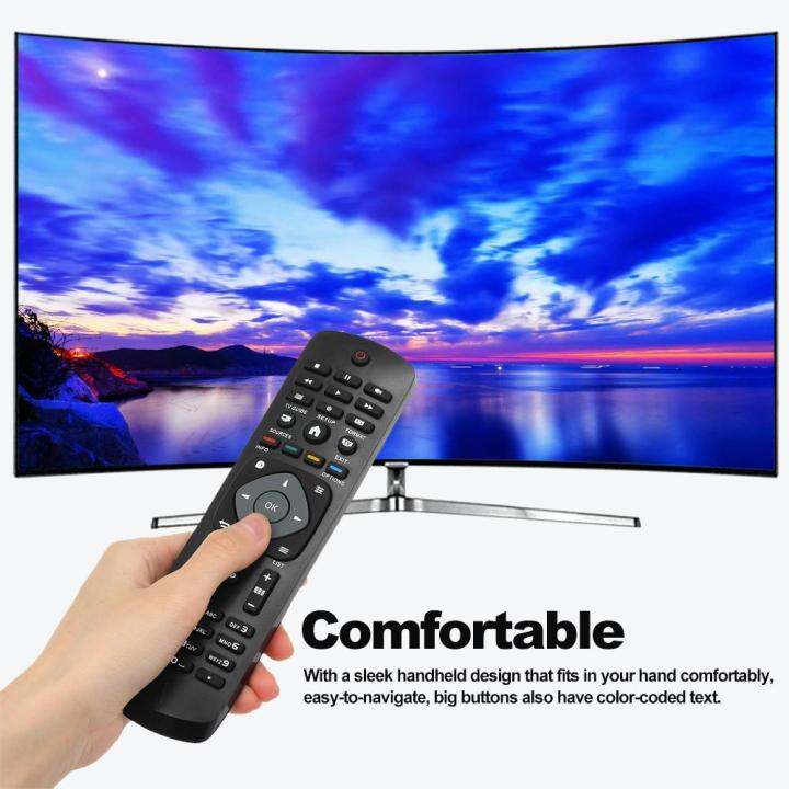 universal-tv-remote-control-wireless-smart-controller-replacement-สำหรับ-philips-lcd-tv-smart-digital-hdtv-สีดำ