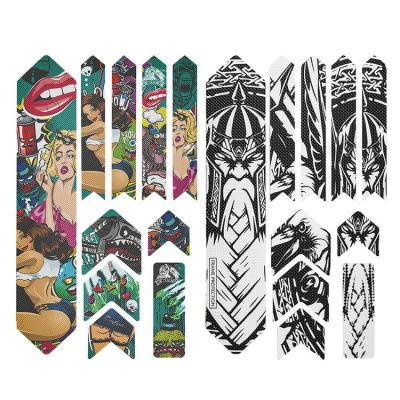 Bike Frame Stickers Mountain Bike Protective Stickers Waterproof Bike Frame Protection Tape DIY Decals Protects Your Bicycle from Scratches right