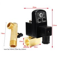 1pc 1/2" Drain Valve Electronic Timed Air Compressor Gas Tank Automatic 2-way Drain Valves For Filters Air Cylinders Plumbing Valves