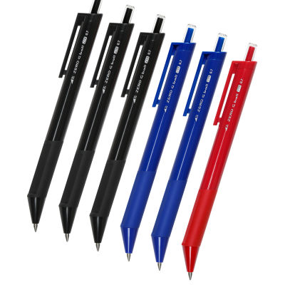 [Zero G ball] Standard Ballpoint Pen, 0.7 mm, 3 color Ink(black,blue,red), mix Body, 6 pens per Pack