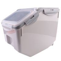 10Kg Rice Storage Box with Seal Locking Lid Food Sealed Grain Container Portable Organizer for Kitchen Utensils