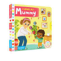 Original English childrens picture book Campbell busy series busy I love my mummy cardboard mechanism operation activity book childrens Enlightenment learning parent-child education interactive learning