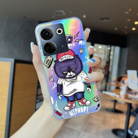 Case4you เคสสำหรับ Tecno Camon 20 Tecno Camon 20 Pro เคสโทรศัพท์สลายเลเซอร์แพนด้าเคสโทรศัพท์ลายการ์ตูนรุ้งโปร่งใสขอบบางเฉียบ TPU นุ่มมากเคสกันกระแทกมีสีสันบัตรเลเซอร์ในตัวเคส