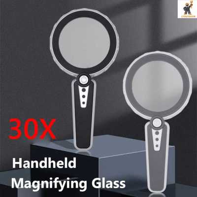 30X HD แว่นขยายพลังงานสูง12 LED อ่านแว่นขยายสำหรับผู้สูงอายุ