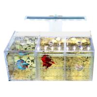 Aquarium LED Acrylic Betta Fish Tank Set Mini Desktop Light Water Pump Filters