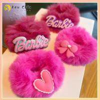 CHIC ตุ๊กตาผ้าพลัฌ ตุ๊กตาบาร์บี้ scrunchie สีทึบทึบ แฟชั่นสำหรับผู้หญิง เชือกรัดผม ที่มัดผม อุปกรณ์เสริมผม ยางรัดผม สำหรับผู้หญิง