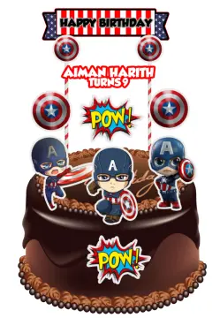2 Sisters Cakes - 2 tier Captain America cake in decadent chocolate mud.  Wishing Jack a happy birthday | Facebook
