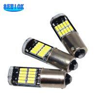 100ชิ้น Ba9s 4014 26 LED แบบ SMD T4W H6W LED สำหรับรถยนต์ด้านหลังไฟเก๋งป้ายทะเบียนรถยนต์ DC12V ไฟฉายโคมไฟอ่านหนังสือ