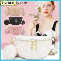 OVERCO ลายตารางหมากรุก กระเป๋า Crossbody ไหล่ข้างหนึ่ง ซิปมีซิป กระเป๋าคาดอก แฟชั่นที่ทันสมัย พียู PU กระเป๋าแบบสะพายไหล่ ผู้หญิงผู้หญิงผู้หญิง