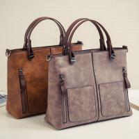 Luxury Women Handbags Retro PU Oil Leather Double Pockets Large Capacity Shoulder Bags Casual Tote Messenger Bag