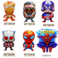 Fast Shipping 6Pcs Disneys Marvel Theme Spider Man IronMan ฟอยล์บอลลูน Aven Gers Hero Happy Birthday Party ตกแต่ง Baby Shower ของเล่นเด็ก