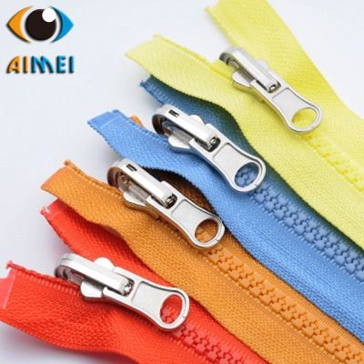 70Cm 27.56Inch 5# Open End Resin Zippers With Double-Sided Zipper Head For Clothing Zips Double-Side Slider For Sleeping Bag Door Hardware Locks Fabri