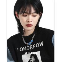 [COD] Minority thick chain face pendant necklace rock punk high-end sweater autumn and winter short all-match women