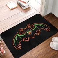 Non-slip Doormat Vintage Halloween Bat Living Room Kitchen Mat Outdoor Carpet Indoor Modern Decor