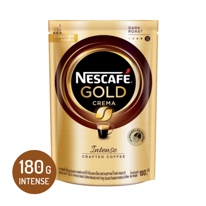 nescafe-gold-crema-intense-เนสกาแฟ-โกลด์-เครมมา-อินเทนส์-แบบถุงเติม-180-กรัม