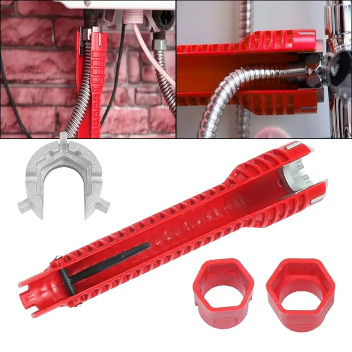 8 in 1 Faucet Sink Basin Installer Wrench Plumbing Pipe Spanner Tool