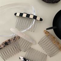 【CC】 Korean Comb Clip Bangs Hair Texture Marble Pattern Iron Insert Styling Accessories