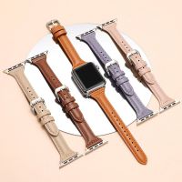 Smart Watch Strap For Apple Watch Band 40mm 44mm 38mm 42mm 45mm 41mm Series SE 876543 Woman Leather Watch Band iWatch Ultra 49mm Straps