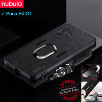 NUBULA เคสสำหรับ Xiaomi Poco F4 GT เคสผิวเปลือกไม้หนังรู้สึก Hp Poco F4 GT เคสกันกระแทกโทรศัพท์มือถือฟรีที่ยึดโทรศัพท์ในรถสายคล้องด้านหลังที่ครอบสำหรับ Xiaomi Xiaomi Poco F4 GT