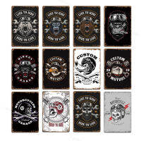 Creative Skull Eagle รถจักรยานยนต์โปสเตอร์โรงรถเครื่องมือ Pin Up ป้ายดีบุกแผ่นโลหะ Plaques Art ภาพวาดตกแต่งสำหรับ Motor Club