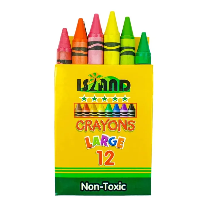 8 / 12 / 16Color Jumbo NonToxic Island Crayons Arts & Crafts School
