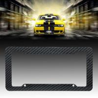 Car Carbon Fiber Style License Plate Frames Front &amp; Rear Universal For Toyota Honda Nissan Car Accessories