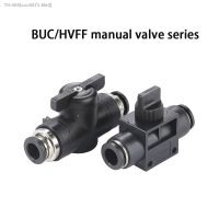 ❅◘℡ BUC HVFF Pneumatic Valve Accessories 4mm 6mm 8mm 10mm 12mm OD Plastic Push In Quick Connector White Steering Switch Manual Valve