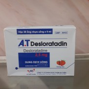 A.T Desloratadin hỗ trợ giảm tiết sổ mũi , nghẹt mũi , mẩn ngứa hộp 30 ống