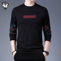 CODHeng Guang 2021 New Autumn and Winter Sweater Mens Long-sleeved T-shirt Black Round Neck Bottoming Shirt