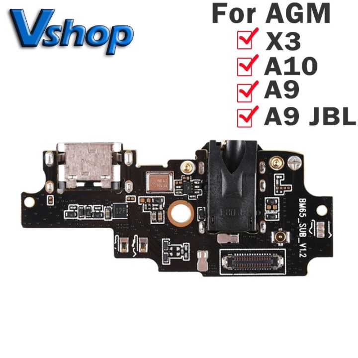 แผงชาร์จพอร์ต AGM แบบดั้งเดิม X3สำหรับ AGM A10 A9 A9 JBL อะไหล่ทดแทนสายอ่อนโทรศัพท์มือถือ USB ชิ้นส่วนอะไหล่ที่ชาร์จบอร์ด