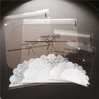 【YF】❦▲✳  100pcs/lot 4 sizes Transparent bow lace Plastic Adhesive Cookie Wedding Decoration