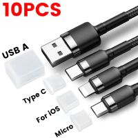 10PCS Universal Dust Plug Protective Cover for IOS Type C Micro USB A Male Port Data Cable Adapter Waterproof Cap Dustplugs