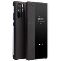 ◊◆♚ Qialino Fashion Genuine Leather Flip Case For Huawei P30 Pro 6.47 Inch Handmade Phone Cover With Smart Window For Huawei P30