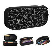 Science Chemistry Pattern Pencil Cases for Girls Boys Large Capacity Chemical Lab Tech Formulas Pen Bag Box School Accessories