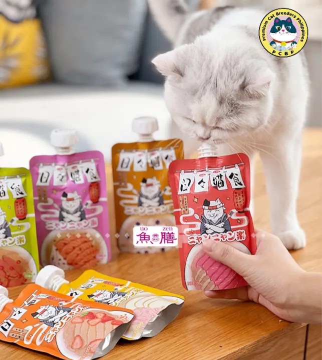 UOZEN 100g Cat treats wet food snacks Nutrition and fattening creamy Churu stick wet food
