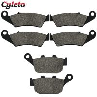 Cyleto Motorcycle Front Rear Brake Pads for Honda Transalp XL600V 97-00 XL650V 00-07 XL700V 08-12 XRV 750 Africa Twin 1994-2003